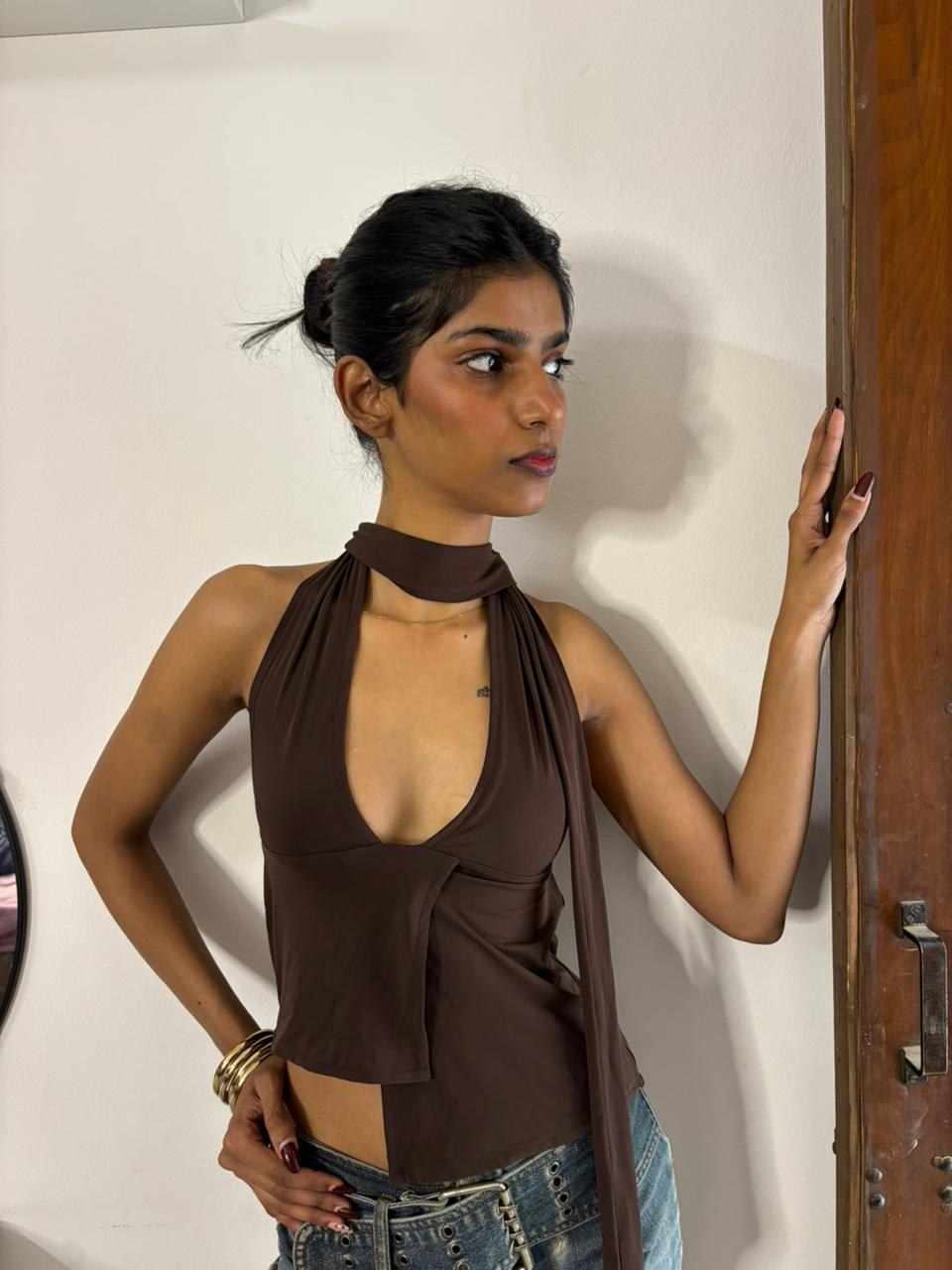 Zinnia Top Brown