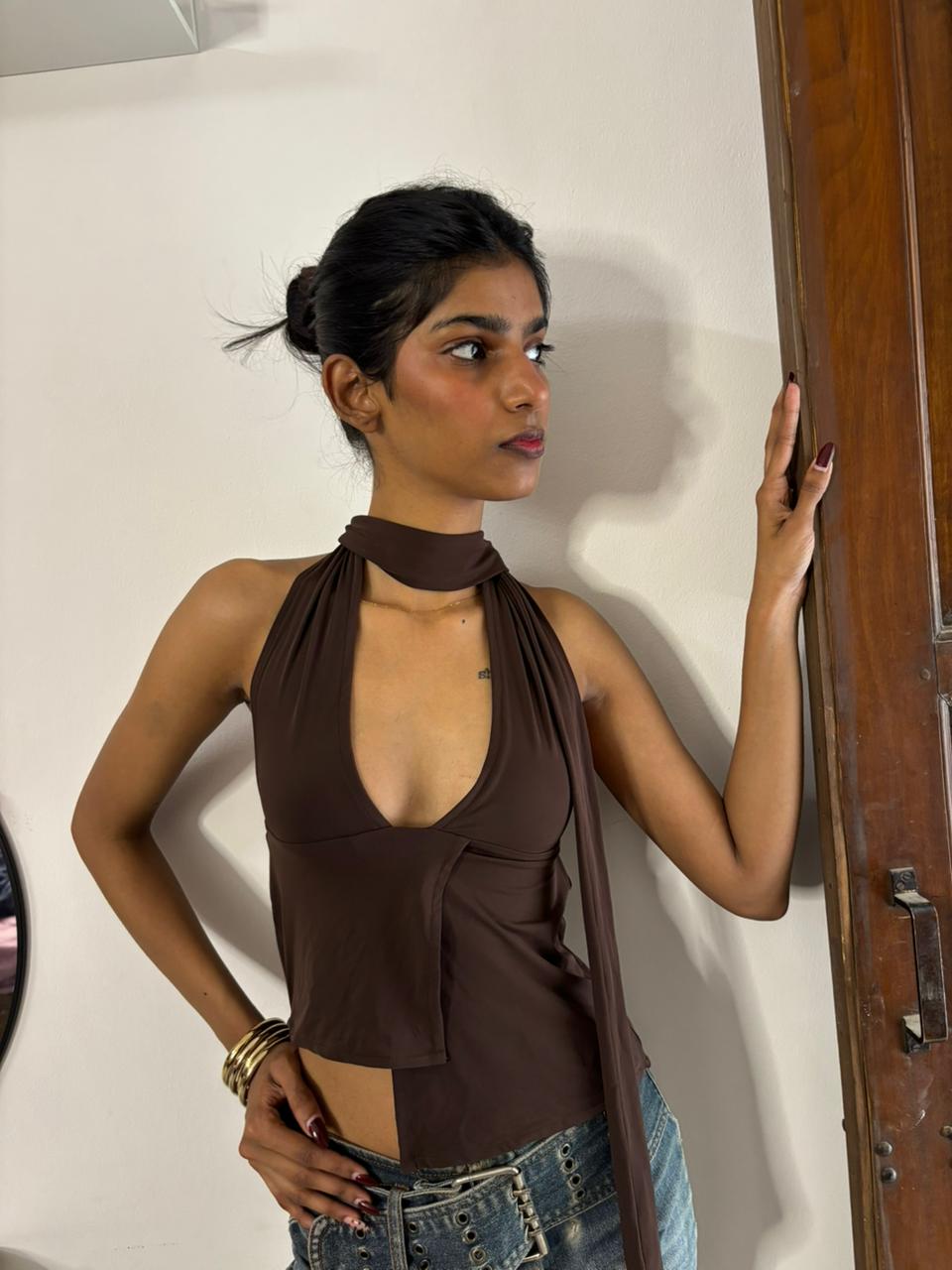 Zinnia Top Brown